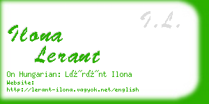 ilona lerant business card